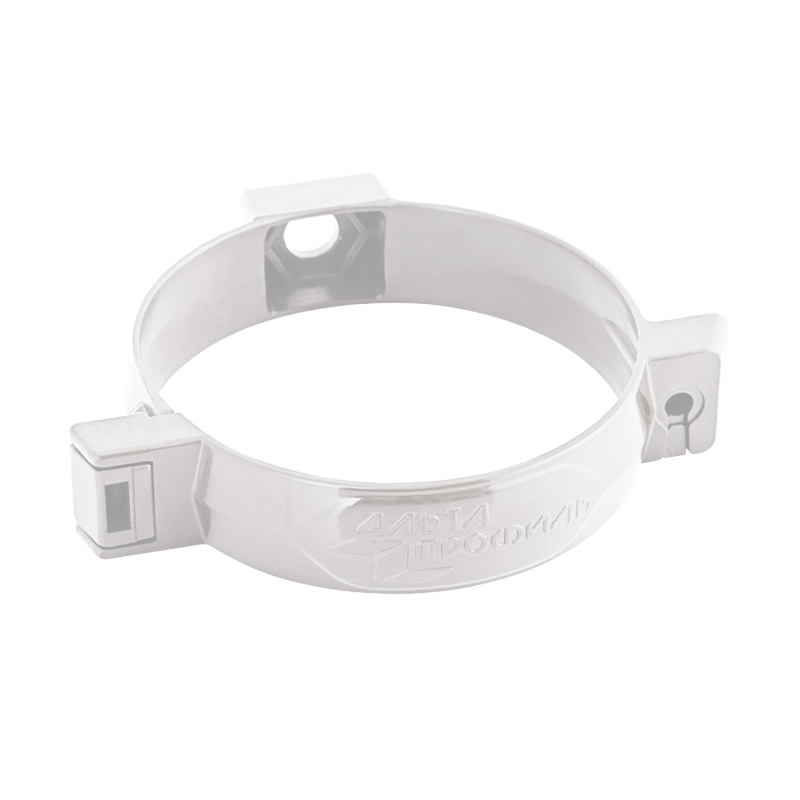 Хомут трубы Альта-Профиль Стандарт D74 Белый