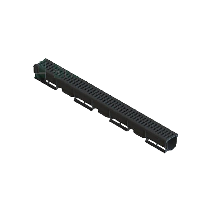 Канал (лоток) водоотводный ЛВ-07.09.09-ПП S'park 1 DN70 пластиковый с решеткой 1000x90 мм H90 088081 Standartpark